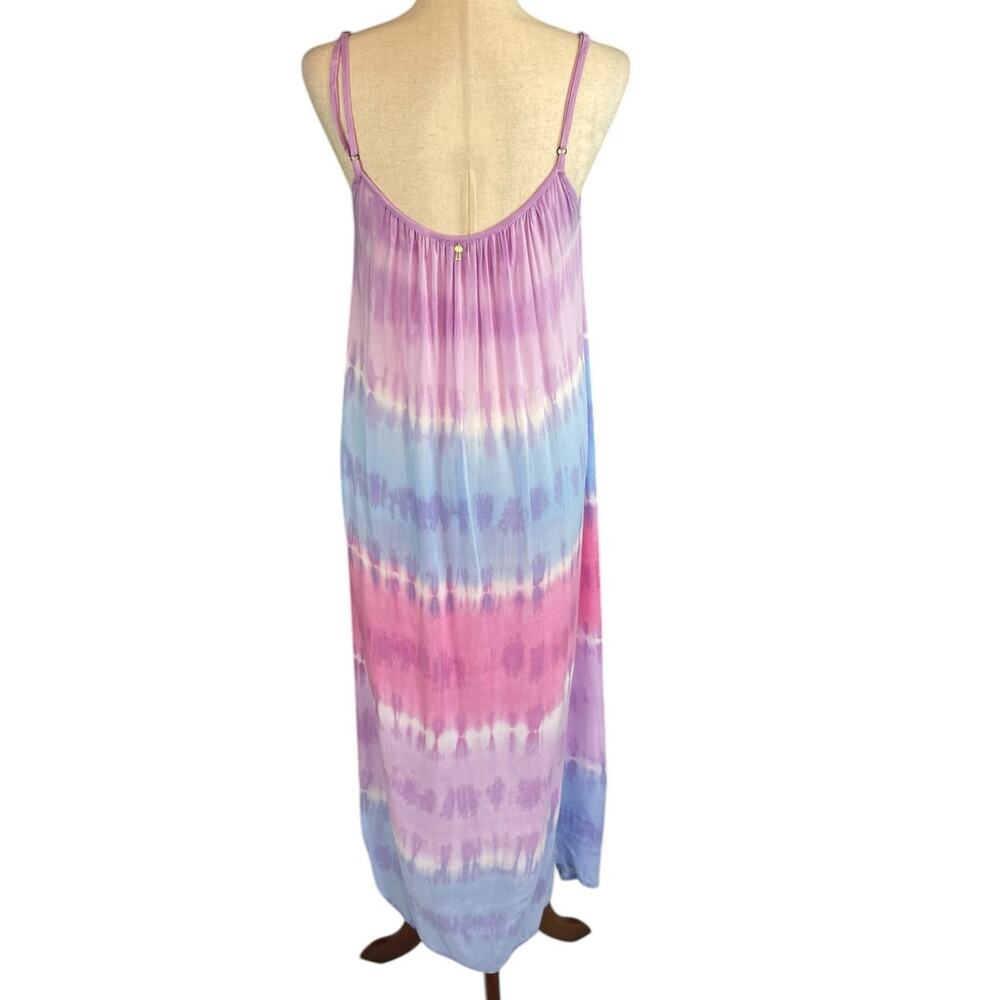 Tiare Hawaii Tie Dye Batik Maxi Dress Studded Bodice Sleeveless One Size - Picture 6 of 10